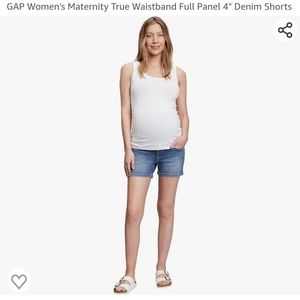 🛍️🆕NWT GAP 4" MATERNITY FULL PANEL DENIM SHORTS SIZE 34🆕